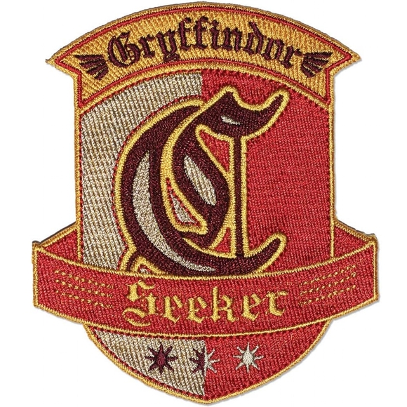 Harry Potter Iron On Patch Gryffindor Seeker Red & Yellow Patch NWT - Picture 2 of 8